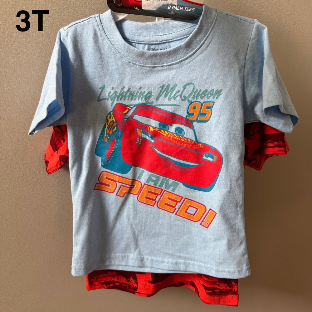 Disney Cars T Tshirt SET Toddler Boys 3T Top NEW Lightning McQueen NEW